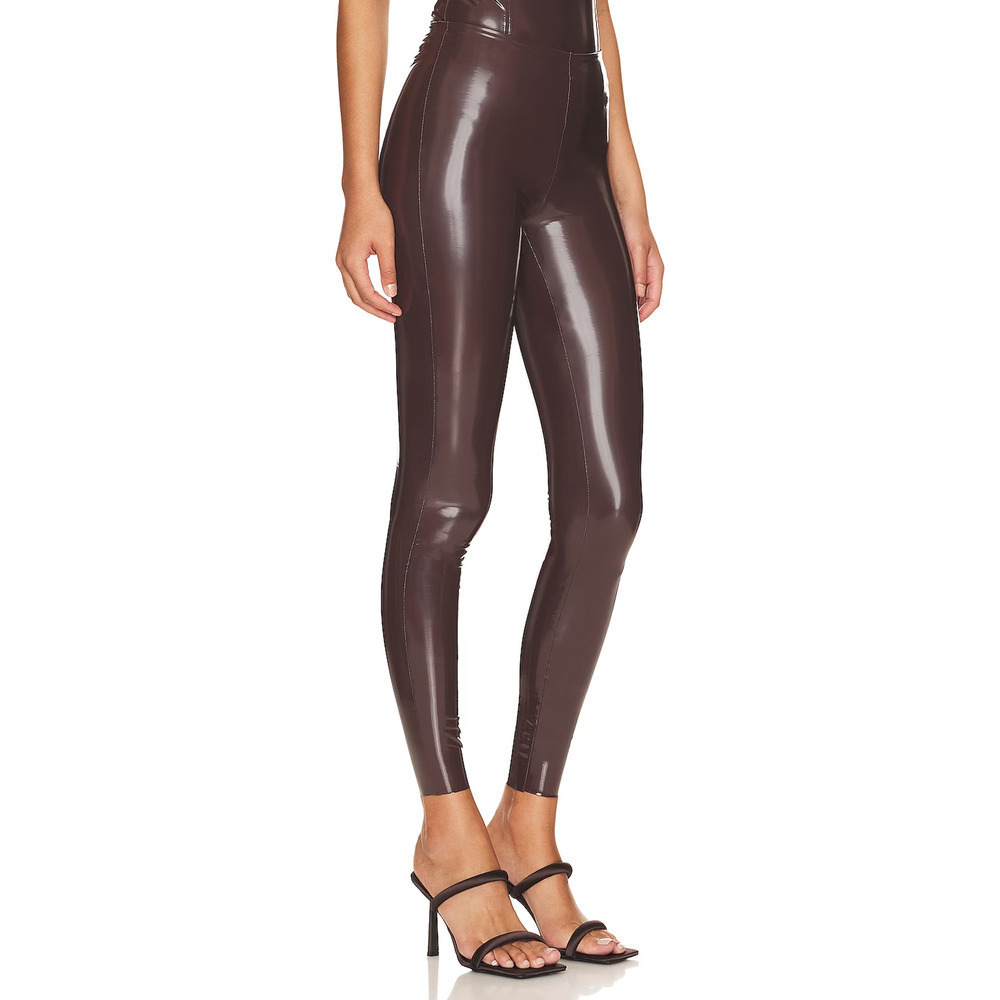 Good American Faux Leather Pants Leggings Stretch Size 4 Small, Med MSRP $99.00